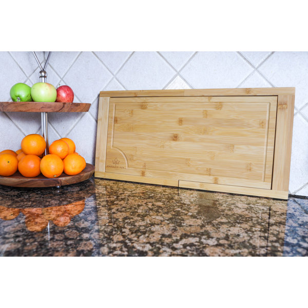 Kindled Ivy Expandable Over The Sink Bamboo Cutting Board Wayfair